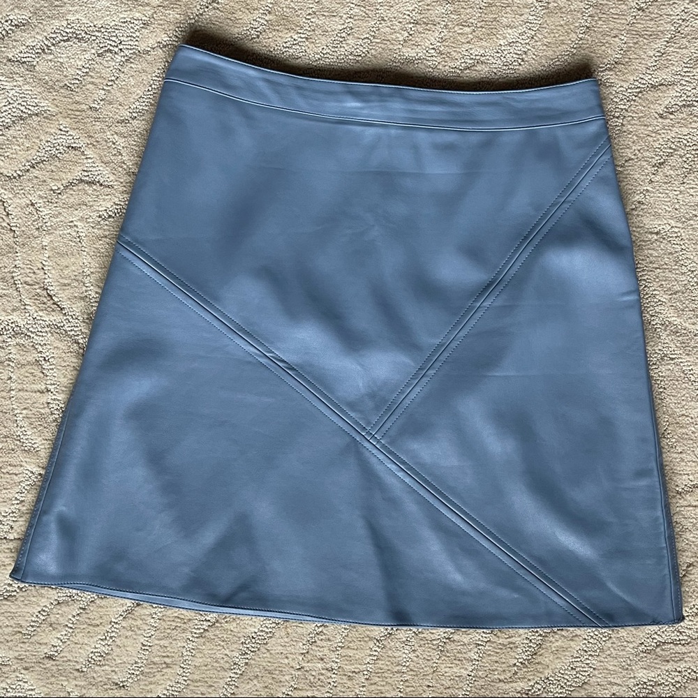 Faux Leather A-Line Mini Skirt